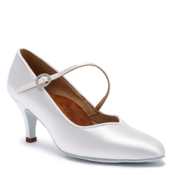 Dance shoes, professional, ICS Vista SingleStrap - White Satin